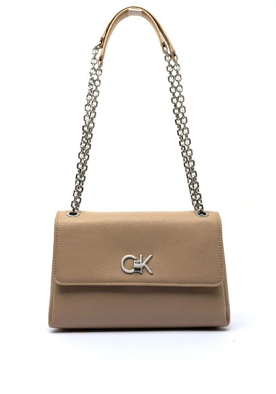 Calvin Klein Convertible Shoulder Bag, Silver Mink