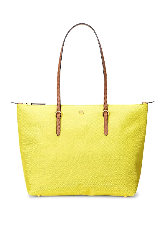 Ralph Lauren Keaton Nylon Tote, Lemon