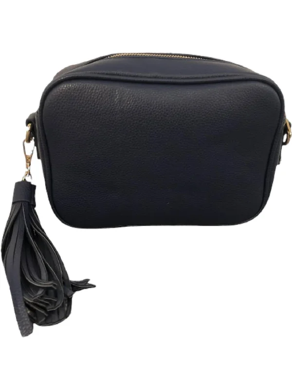 Women's Pebble Tassel Bag In Navy