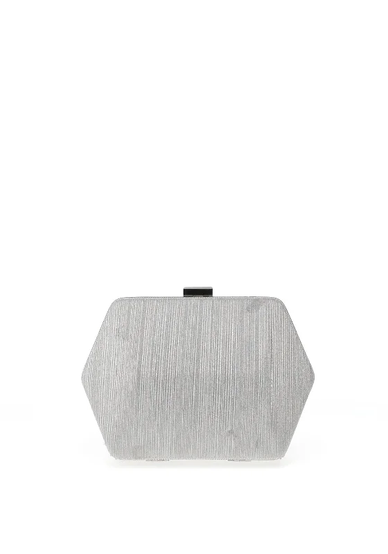 Menbur Glitter Box Clutch, Silver