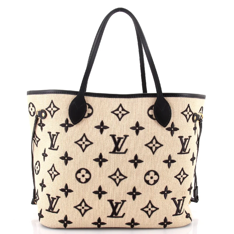 Neverfull NM Tote Monogram Giant Embroidered Cotton MM