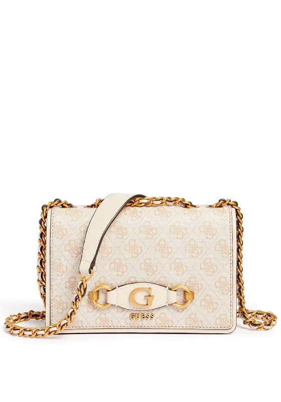 Guess Izzy 4G Logo Crossbody Bag, Dove Logo