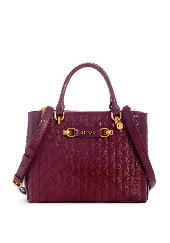 Guess Aveta Medium Satchel Bag, Merlot