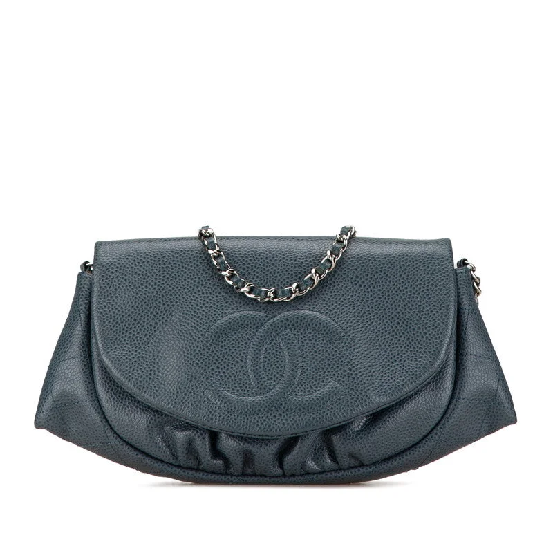 Chanel Caviar Half Moon Chain Shoulder Bag