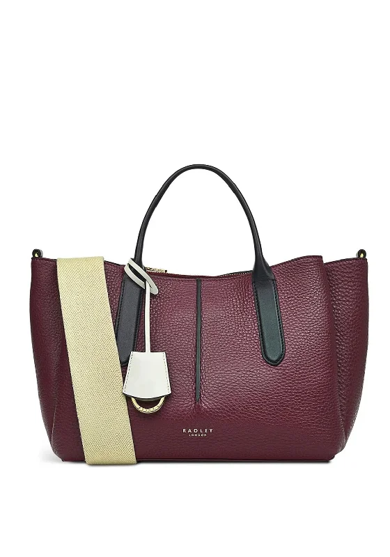 Radley Hillgate Place Leather Satchel Bag, Dark Cherry