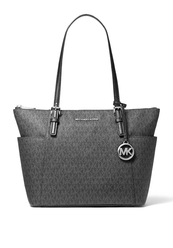 MICHAEL Michael Kors Jet Set Large Top Zip Tote Bag, Black