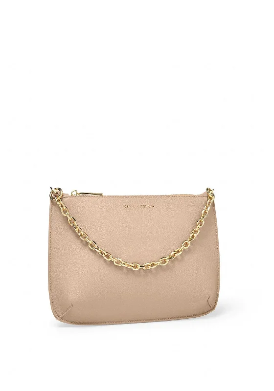 Katie Loxton Astrid Chain Clutch Bag, Soft Tan