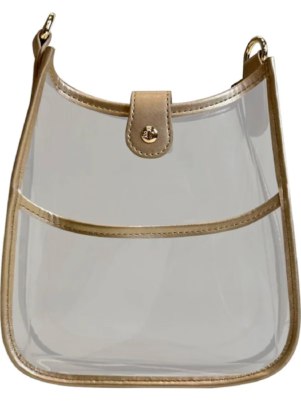 Women's Game Day Mini Messenger Bag In Gold Trim