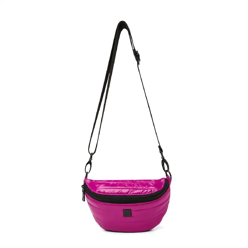 Shining Star Fanny Pack/crossbody Bag In Glossy Garnet