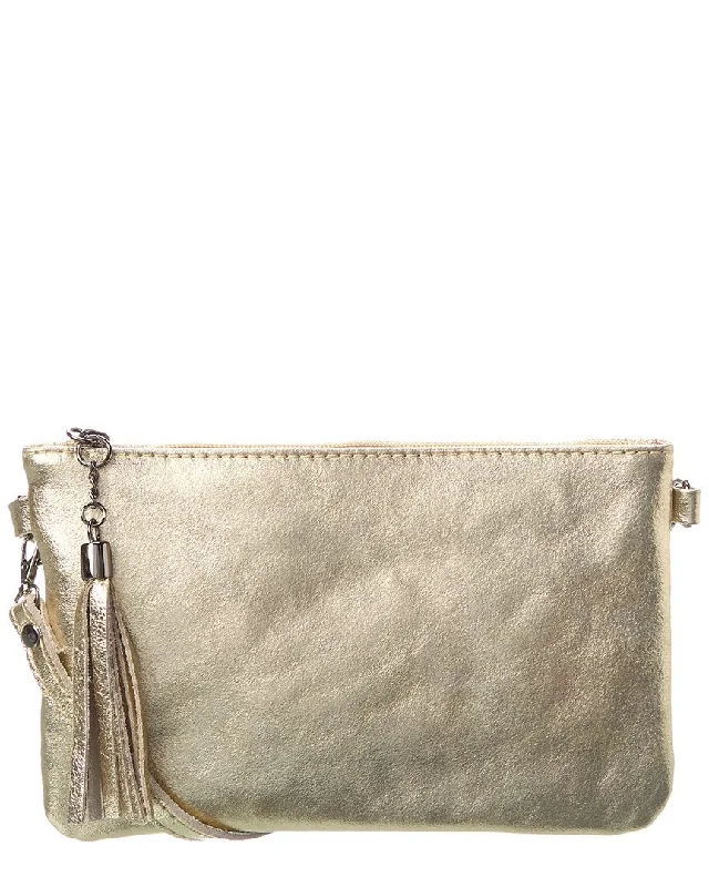 Persaman New York Milo13 Leather Metallic Crossbody