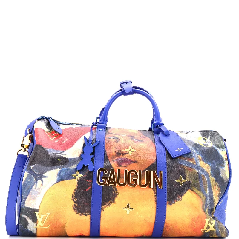 Keepall Bandouliere Bag Limited Edition Jeff Koons Gauguin Print Canvas 50