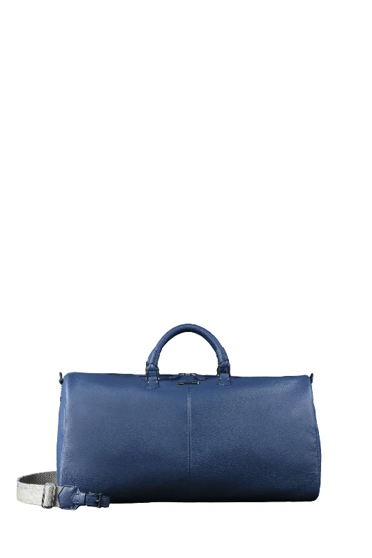 Bolina Deer Leather Weekend Bag, Navy