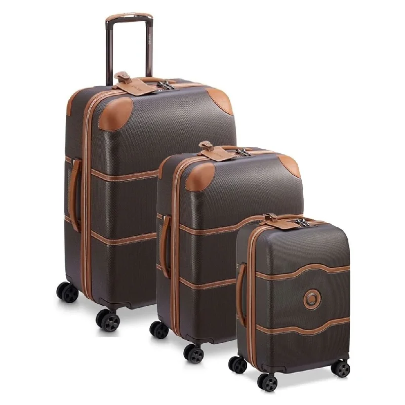 Delsey Chatelet Air 2.0 Set - 3 Piece Hardsided Luggage - Chocolate