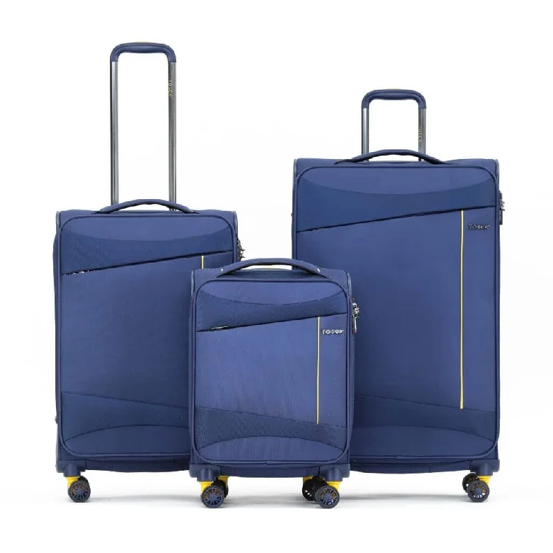 Tosca Max Lite 3.0 Softsided 3 Piece Suitcase Set - Navy