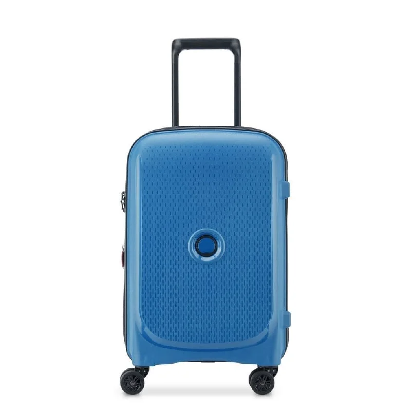 Delsey Belmont Plus 55cm Carry On Luggage Zinc Blue