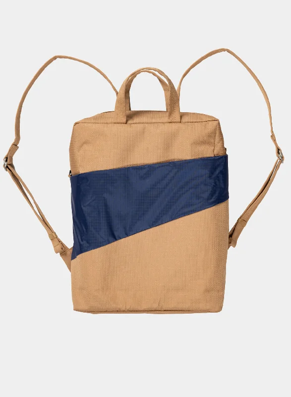 The New Backpack Camel & Navy