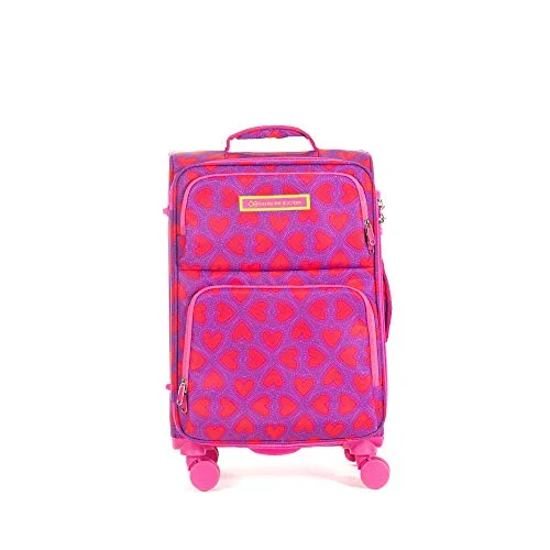 Cloe by Agatha Ruiz de la Prada Carry-On 20 inch Luggage with 360º-spinner wheels in Magenta Color