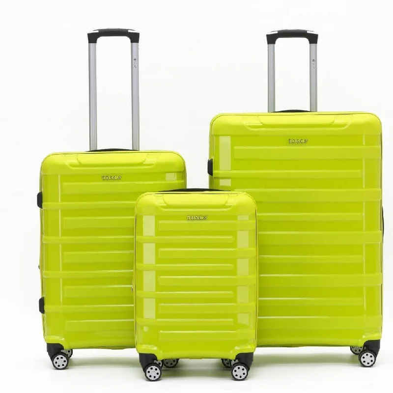 Tosca Warrior 3 Piece Hardsided Suitcase Set - Lime