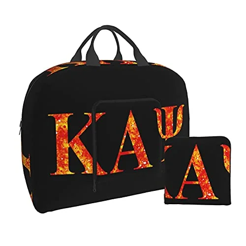 ZHUOBAIL Ka-pp_a A_lp-ha Ps-i 1911 KAP Fraternity Nupes Travel Duffel Bag Storage Packet Foldable Lightweight Portable High Capacity Tote Carry on Luggage Bags Handbag Box 16x6x12.6 inch