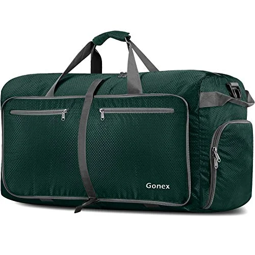 Gonex 150L Travel Duffel Bag Foldable Extra Large Duffle Bag XL Heavy Duty for Men Women for Luggage Shopping Blackish Green