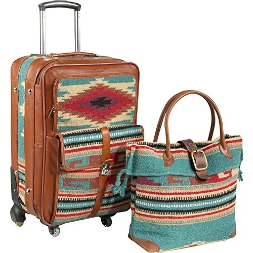 AmeriLeather Odyssey 2 Pc. Carry-On Set (Turquoise)