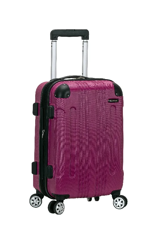 Rockland 20" Expandable Carry On, Spinner Luggage, Magenta