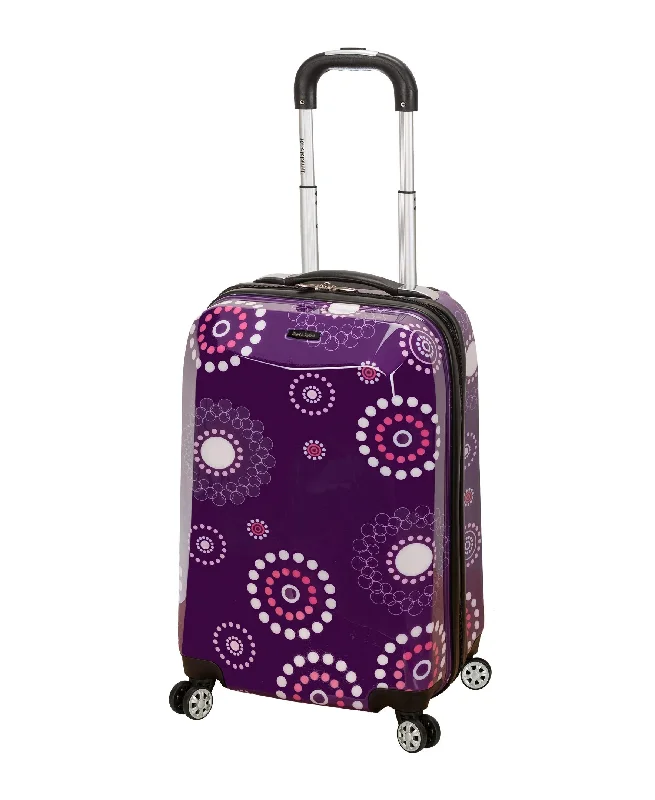 Rockland Luggage 20 Inch Polycarbonate Carry On Luggage, Purple Pearl, One Size