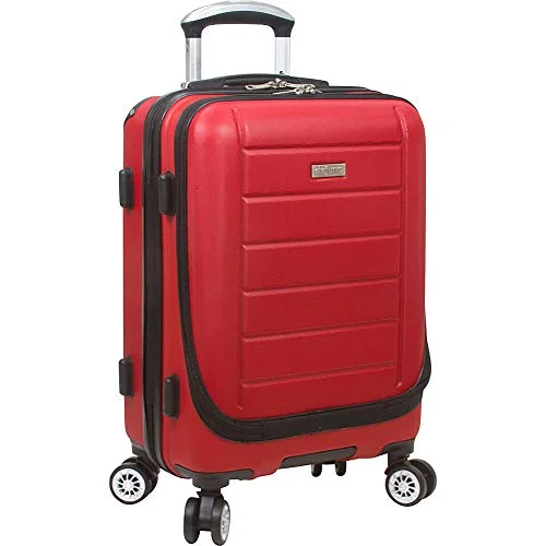 Dejuno Compact Hardside 20-inch Carry-on Luggage With Laptop Pocket, Red