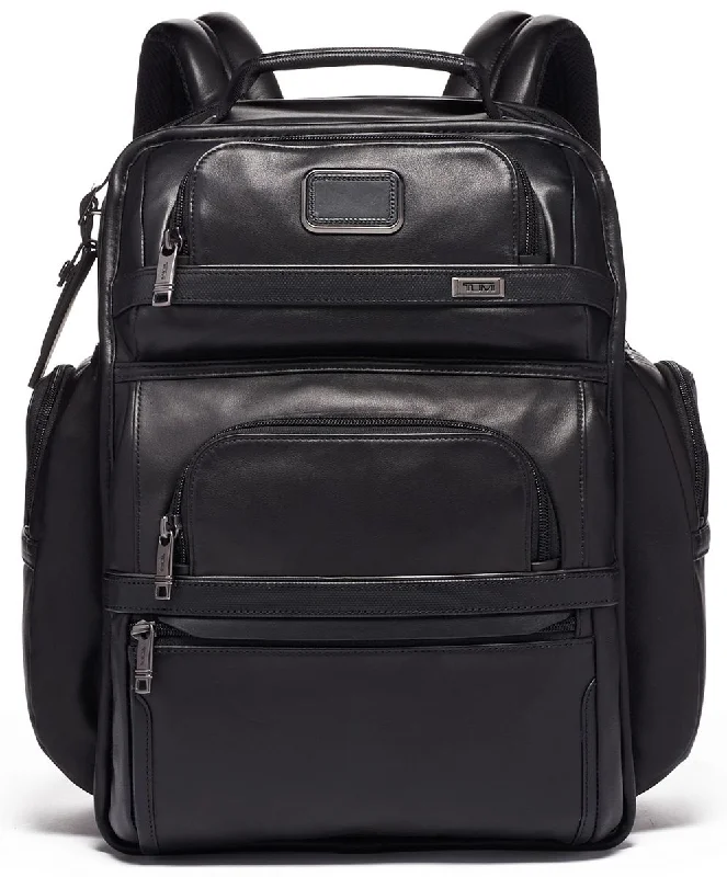 Alpha 3 Leather Brief Pack - Black