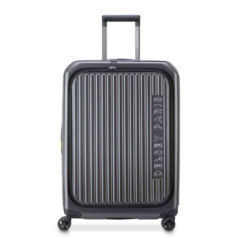 Delsey Securitime ZIP Top Opening 66cm Medium Exp Luggage - Anthracite