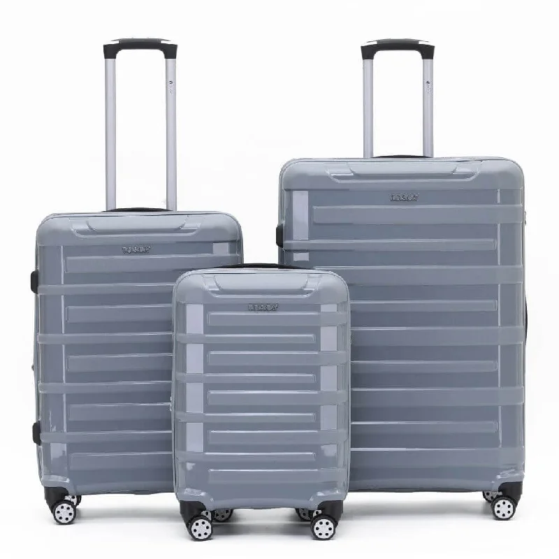 Tosca Warrior 3 Piece Hardsided Suitcase Set - Silver