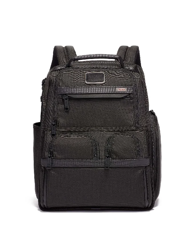 Alpha 3 Compact Laptop Brief Backpack -  Black